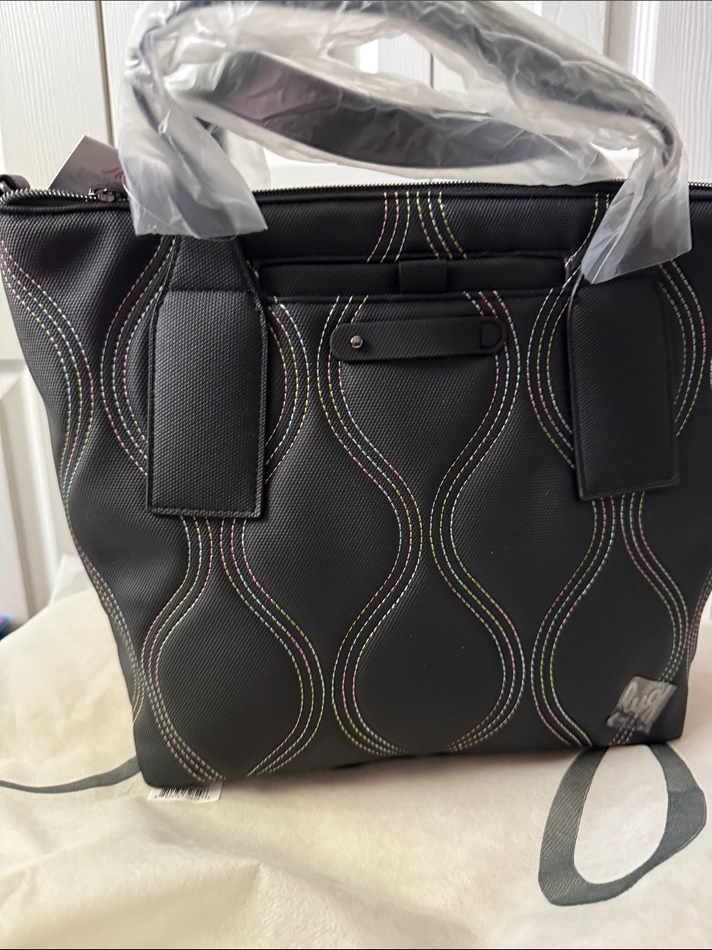 NWT Lug Alto Matte Luxe VL Convertible Tote Black IcePop